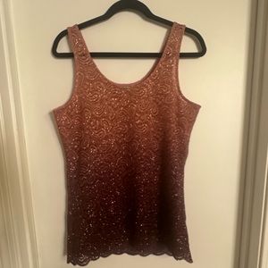 Buckle BKE glitter ombré lace top